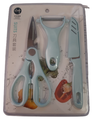 Kitchen set, Peeler, scissors and knife