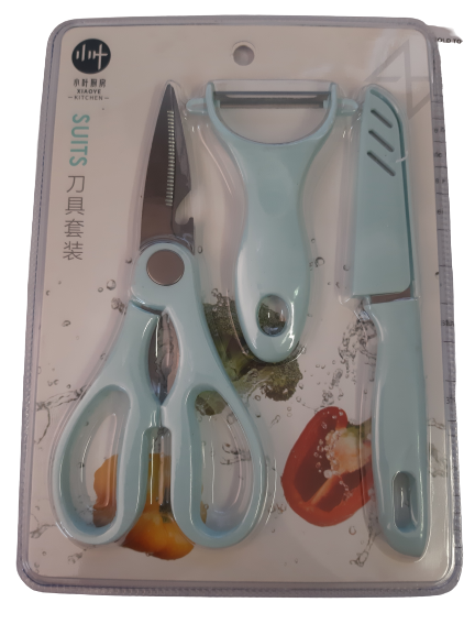 Kitchen set, Peeler, scissors and knife