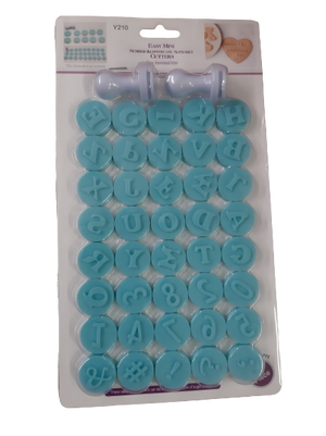 Y210 Cake decorating mini Alphabet Uppercase, numbers and symbols stamp set