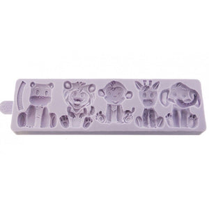 Silicone mould wild animal, Elephant, lion and monkey