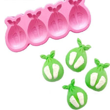 Stork baby feet silicone fondant mould.