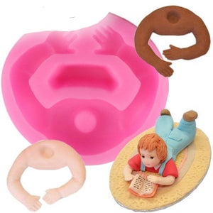 Figurine arms silicone mould, 5x4.7cm