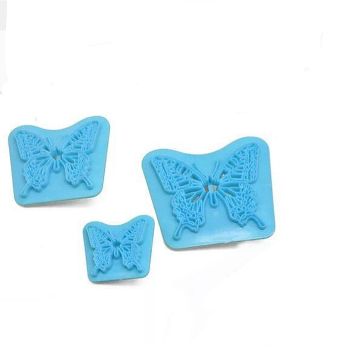 Lace butterfly embosser cutter, 9x7.5cm, 7.2x6cm, 4.7x4cm