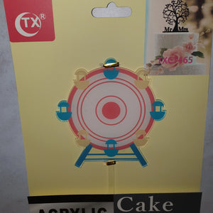 Nr7 Acrylic Cake Topper Carnival Big Wheel Carousel