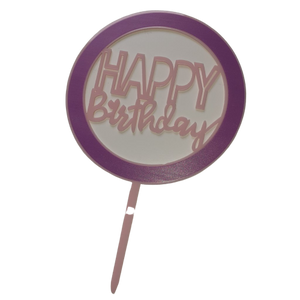 Nr155 Acrylic Cake Topper Happy Birthday