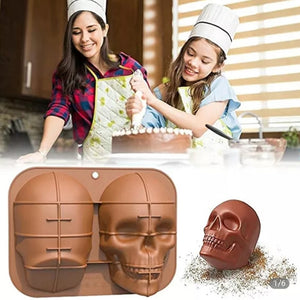 Large silicone mould chocolate 3D skull