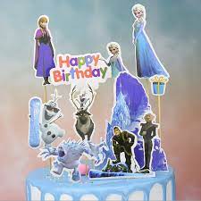 Cardboard Cake Topper Happy Birthday Frozen