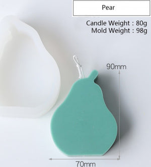 Candle soap mould shape I size of product 9x7cm Pear