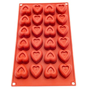Silicone Mould Chocolate Hearts 24 Cavity