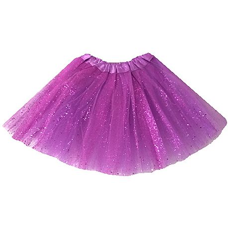 30cm Kiddies Lady Tutu Skirt dark Purple with Glitter