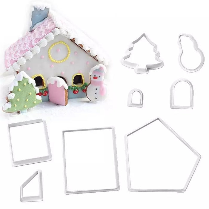 S796 Gingerbread House Cookie Cutter Set Christmas