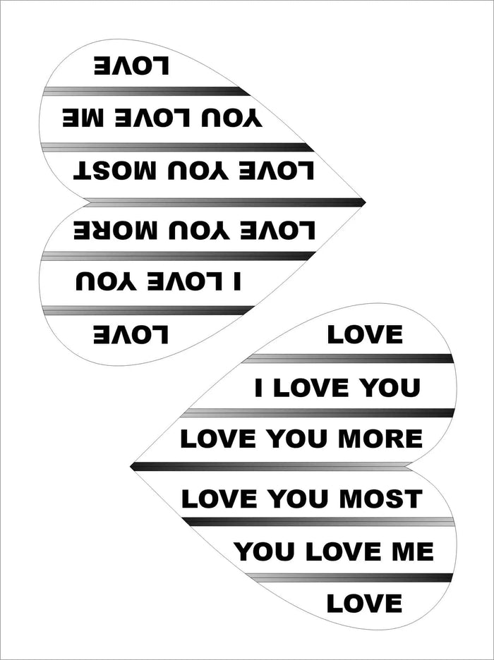 A125 Hard Plastic Chocolate Mould Love 10.7x11cm