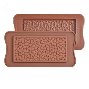 Nr39, Silicone mould chocolate slab, Heart