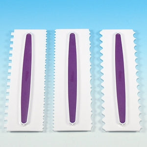 Plastic icing comb scraper set