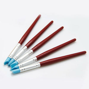 Silicone cake decorating brush set