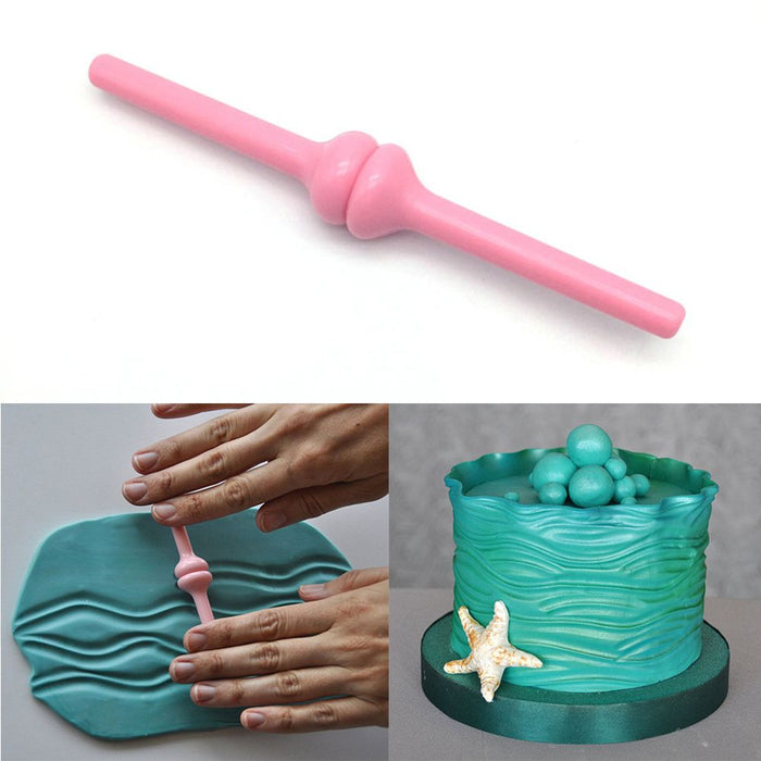 Wave roller cake decorating tool