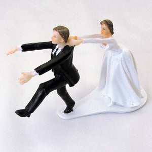 Wedding bride and groom cake topper-E