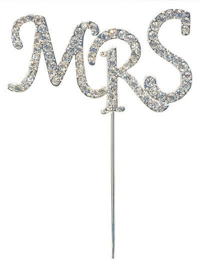 Diamante MRS cake topper, +- 9x3.5cm