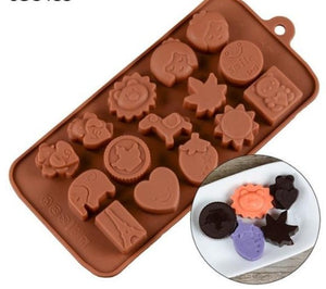 Nr10, Silicone mould chocolate truffle, Elepphant, Lion, Cannabis