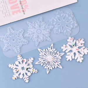 Snowflake silicone mould for resin