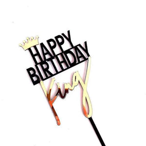 Nr270 Acrylic Cake Topper Happy Birthday King