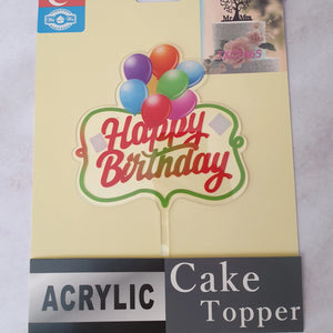 Nr39 Acrylic Cake Topper Happy Birthday