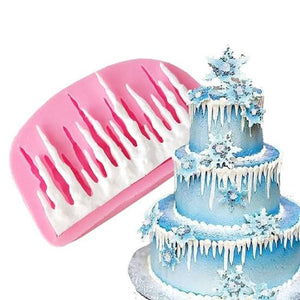 Ice snow Silicone fondant mould, size of Mould 9.5x6cm