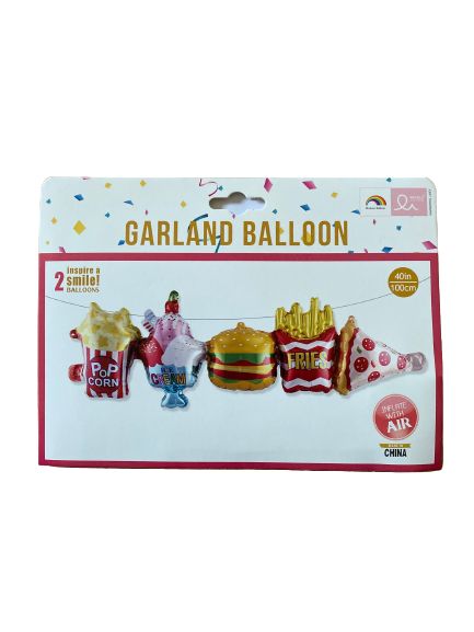 Balloon Party Garland Pop Corn 100cm