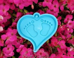 Silicone Mould Resin Heart Feet