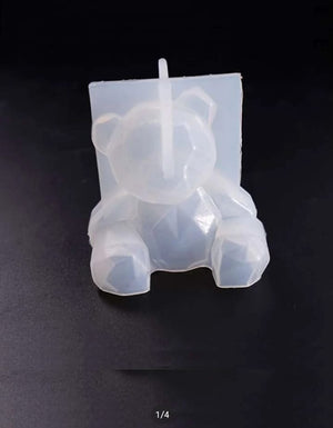 Silicone Mould  Resin Geometric Teddy Bear