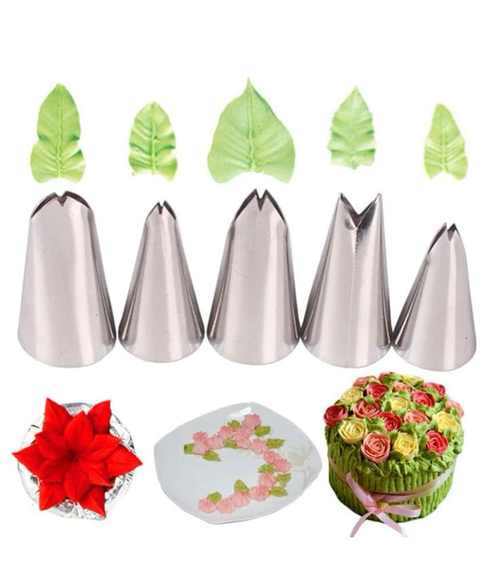 Baking Nozzles Leaves Set