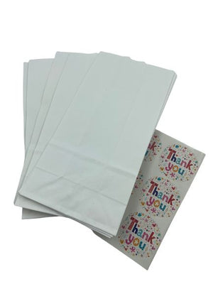 Paper Bag with Thank You Stickers