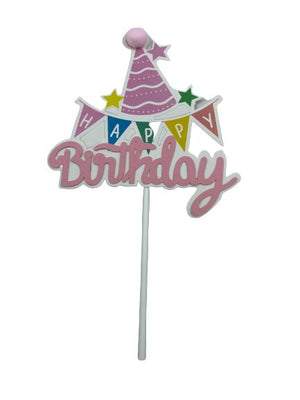 Cardboard Cake Topper Happy Birthday