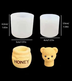 Silicone Mould  Honey Pot and Teddy Bear