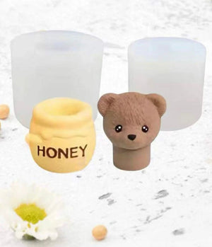 Silicone Mould  Honey Pot and Teddy Bear