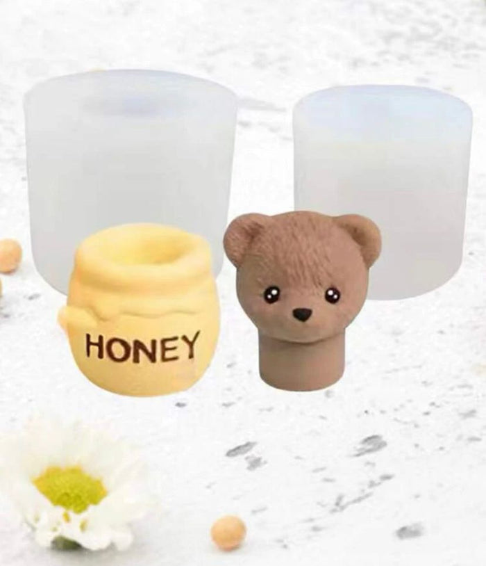 Silicone Mould  Honey Pot and Teddy Bear