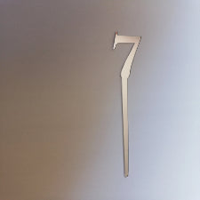 Silver Number 7 acrylic mirror cake topper, 7cm