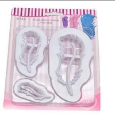 Feather plastic cookie cutter set. S732