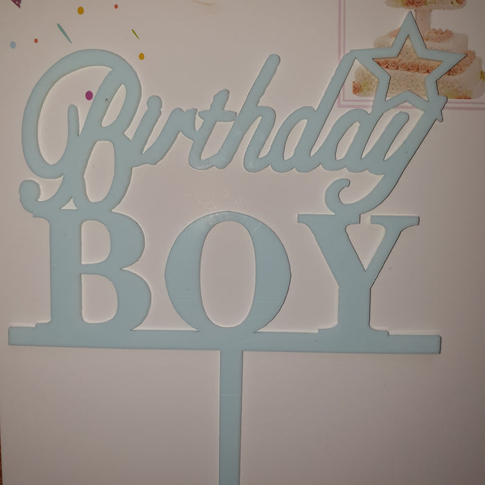 Nr184 Acrylic Cake Topper Birthday Boy