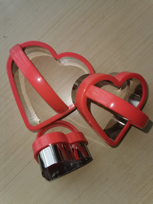 Metal Heart Shaped Straight Edge Cookie Cutter Set