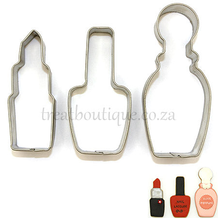 Treat Boutique Metal cookie cutter Lipstick, nail polish and perfume set