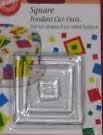 Metal square Cutter cookie or fondant, 3 piece set