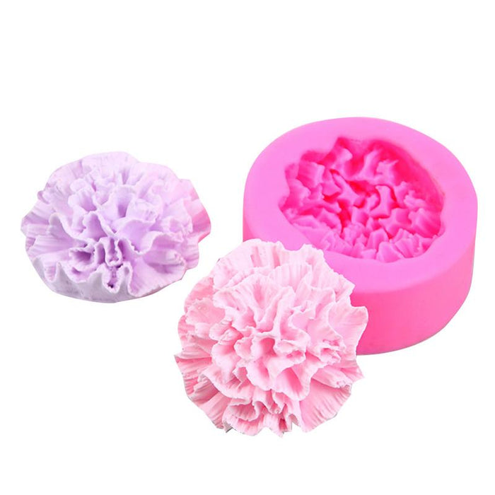 Silicone Mould 3D Cupcake Carnation Flower