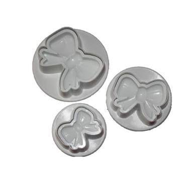 Bow Fondant plunger Cutter 3 piece set-B