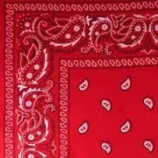 Red headband /  party bandana - perfect for cowboy party  54x54cm