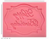 Silicone HAPPY birthday fondant mould, size of mould 7x5.5cm