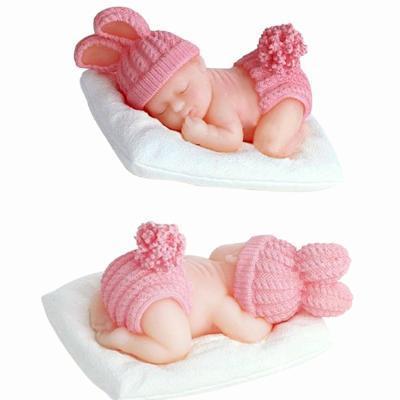 Silicone Mould 3D Baby Bunny Without Pillow