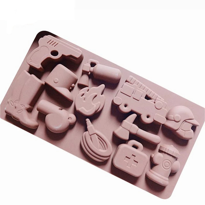 Nr52, Silicone mould chocolate truffle Army Fireman