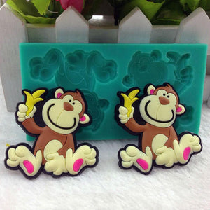 Monkey silicone mould size of mould 10x5.5cm