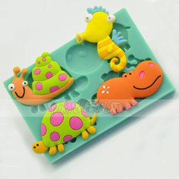 Silicone Mould Animals Snail Hippo